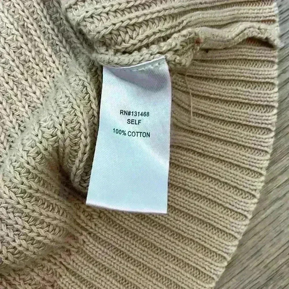 Vici Tan Ribbed Cold Shoulder Sweater Size M - Picture 9 of 9